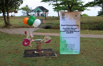 Celebrating India@75 – Azadi ka Amrit Mahotsav: Beach cleaning activity by High Commission of India in collaboration with the Telugu Association on 25 April 2021